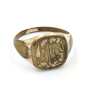 Antique rose gold filled very well-worn signet ring